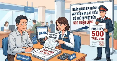 Ngân hàng ép khách vay mua bảo hiểm có thể bị phạt tới 500 triệu đồng