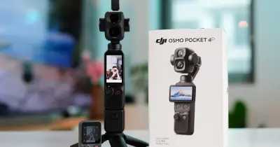 Trên tay DJI Osmo Pocket 4P: Camera kép, 4K/240fps, bộ nhớ 103GB