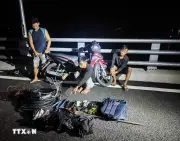 Bắt nhóm đối tượng chuyên cắt trộm dây cáp điện tại công trình cầu Đại Ngãi 2