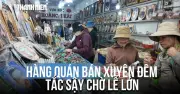 Khách hành hương đổ về Tắc Sậy, quán xá tấp nập xuyên đêm
