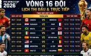 Lịch phát sóng trực tiếp vòng 16 FIFA World Cup 2026 trên VTV